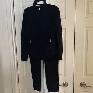 Lauren Ralph Lauren Women’s Navy Sweatsuit Tracksuit Zip-up Jacket&Pants Size S